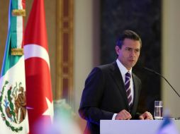 Peña Nieto durante la Reunión del Consejo de Negocios Turquía-México. ARCHIVO /
