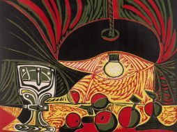 Fotografía facilitada por Art Fund del grabado de Pablo Picasso, 'Naturaleza muerta bajo la lámpara'. EFE /