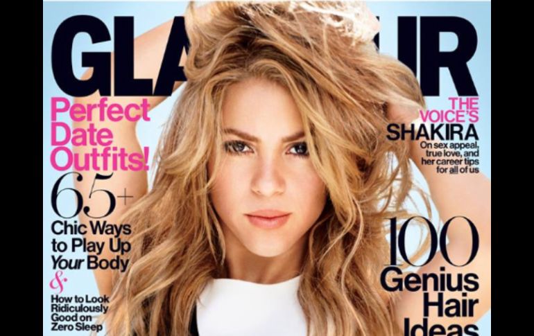 Shakira aparece en la portada de la revista 'Glamour' de febrero en su publicación para EU. ESPECIAL /
