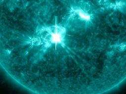 Una potente explosión se produjo en el Sol, la tormenta magnética comenzará el jueves. Imagen de NASA. ESPECIAL /