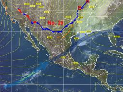 El frente frío 26 se extenderá desde el oriente de EU hasta el sur de Veracruz. TOMADA DE smn.cna.gob.mx  /