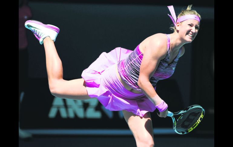 La bielorrusa padeció de las altas temperaturas con las que se disputa en certamen australiano. AFP /