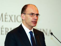 Enrico Letta, en conferencia magistral en la SRE. Es la primera visita de un premier italiano a México en 24 años. EFE /