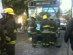 Al lugar acudieron Bomberos de Guadalajara.  /