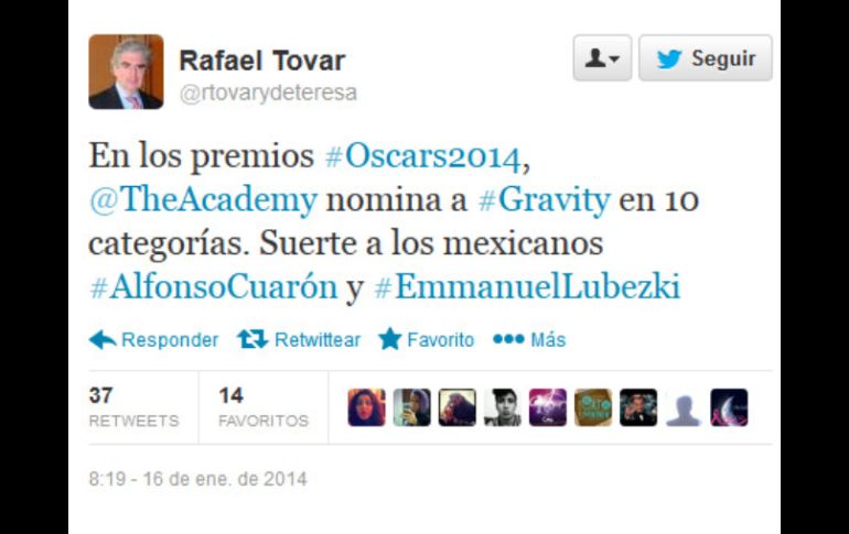 El presidente del Consejo Nacional para la Cultura y las Artes utiliza su red social para mandar sus felicitaciones. ESPECIAL /