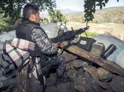 El fiscal general reconoció la labor de los policías estatales que están desplegados en la zona del conflicto.  /