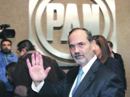 El líder nacional del PAN, Gustavo Madero, a su arribo al Consejo Nacional del partido. NTX /
