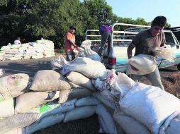 Jóvenes instalan barricadas al ingreso del poblado de La Huerta, a 15 minutos de Apatzingán, para vigilar quiénes entran o salen. EFE /