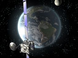 La sonda y su pequeño módulo Philae, que debe posarse en el cometa en noviembre de 2014. AFP /