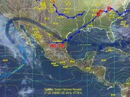 La Mesa Central mostrará clima despejado a medio nublado, temperaturas frías a muy frías por la mañana. Foto: SMN. ESPECIAL /