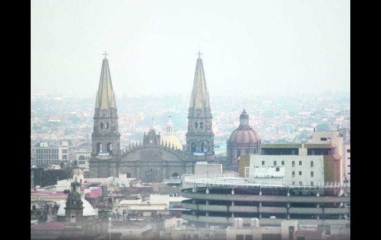 Vista de la Perla Tapatía, en la que se aprecia la Catedral de Guadalajara, ubicada en el Centro Historico.  /