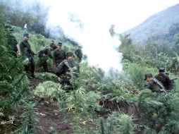 El insurgente muere por bombardeo aéreo en un operativo militar, del cual, las tropas incautaron importante material de guerra. ARCHIVO /