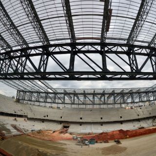 Jerome Valcke y Dilma Rousseff inauguran estadio en Natal
