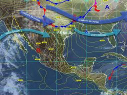 El frente frío número 30 se encontrará en territorio mexicano a partir de esta noche. TOMADA DE @conagua_clima  /