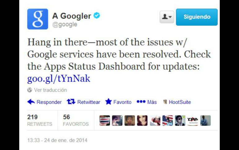 En Twitter los usuarios colocaron como tendencia a la compañía por el desperfecto. ESPECIAL /