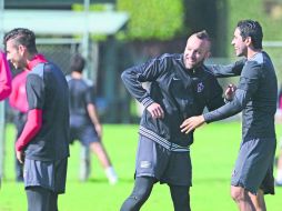 El ambiente destendido ha reinado en los entrenamientos de los rojinegros previo al vital enfrentamiento contra las Águilas. MEXSPORT /