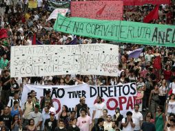 Aspecto de una de las manifestaciones en Sao Paulo. AFP /
