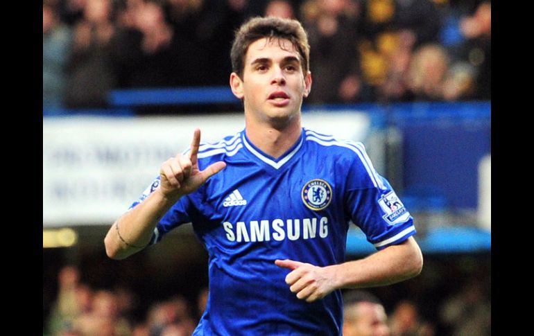 Así celebró el sudamericano el solitario gol del encuentro en la capital inglesa. AFP /