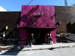 Vista de la entrada de la discoteca 'Kiss', lugar donde murieron más de 200 personas, en el Estado de Río Grande do Sul. ARCHIVO /