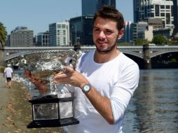 Tras ganar el Abierto de Australia, Stanislas Wawrinka alcanza su mejor puesto mundial. EFE /