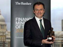 Videgaray dijo estar honrado de recibir el premio, el que calificó no como individual sino para México. EFE /