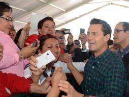 El Presidente Enrique Peña Nieto, durante la inauguración del Hospital General de este municipio del Estado de México. SUN /