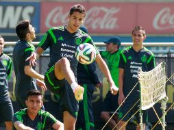 El conjunto nacional entrenó en la Ciudad de México antes de partir a EU, donde no pudieron realizar su práctica. EFE /