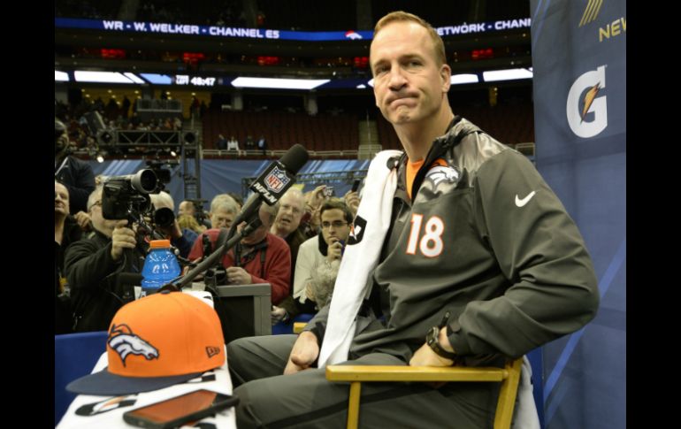 Es el tercer Super Bowl para Manning, pero no piensa mencionar tampoco la palabra 'retiro'. AP /