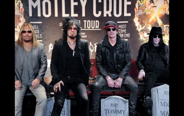 La agrupación ha estado integrada por Vince Neil, Nikki Sixx, Mick Mars y Tommy Lee. AP /