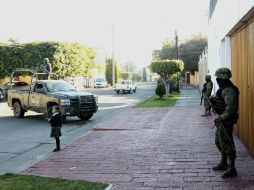 Desde las 05:00 horas de este día, el Ejército mexicano permanece en la colonia Prados Vallarta.  /
