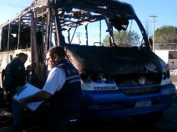 Tres vehículos en distintos puntos del municipio fueron incendiados.  /