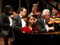 La pianista conquistó al público en el Palacio de Bellas Artes. NTX /