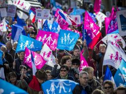 La población en esa región se manifestó en contra de la formación de familias fuera del modo tradicional. AP /