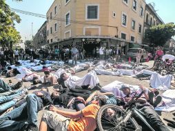 Los participantes en la acción entregarán hoy una lista de peticiones a la Secretaría de Movilidad y la oficina del gobernador.  /