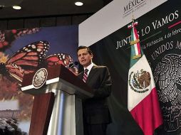 El Presidente Enrique Peña Nieto, durante su visita a Morelia, Michoacán. EFE /