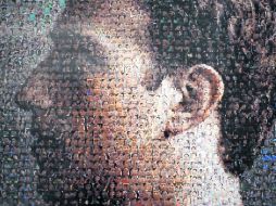 El retrato de Mark Zuckerberg, formado por rostros de personas de China, del artista chino Zhu Jia. EFE /