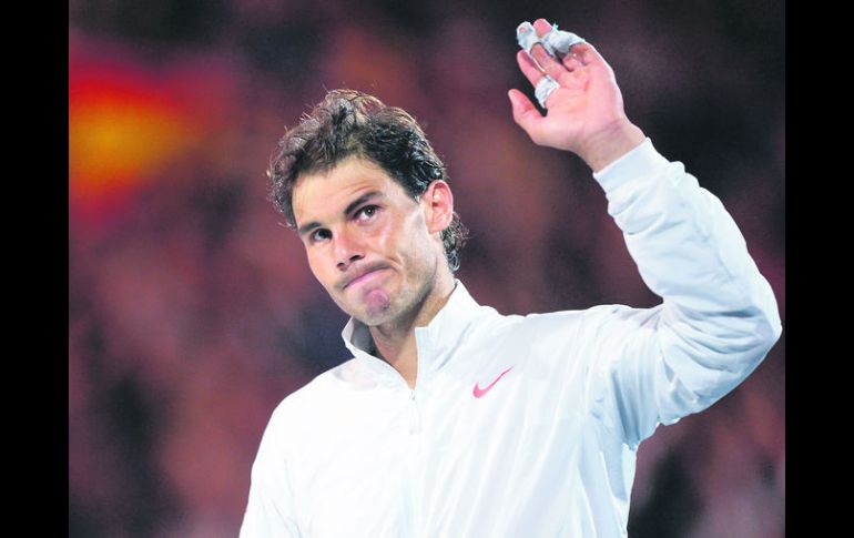 Sufrimiento. Nadal confesó que la final del Abierto de Australia fue la “peor hora y media” en una cancha de tenis. AP /