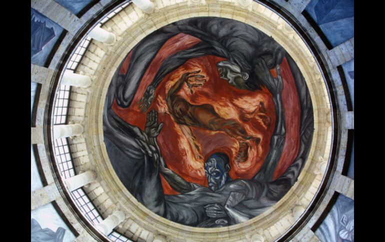 En el 2008 se hicieron trabajos de restauración en el área de 'El hombre de fuego' del Instituto Cultural Cabañas. ARCHIVO /