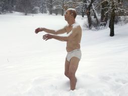 La escultura es parte de una exhibición de arte de la escuela Davis Museum. AP /