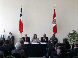 Los ministros de Perú y Chile se reúnen para coordinar la ejecución del fallo de la Corte Internacional de Justicia de La Haya (CIJ). EFE /