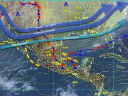 El frente frío 33 continuará manteniendo bajas temperaturas por la noche del lunes. TOMADA DE @conagua_clima  /