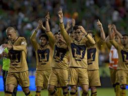 Pumas celebra la victoria. MEXSPORT /