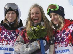 'Traté de estar calmada y controlando mi energía', dijo Anderson (c). AP /