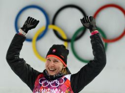 Anastasiya Kuzmina repite el logro que consiguió en Vancouver 2010. AFP /