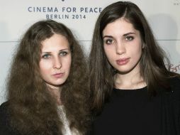 Nadia Tolokonnikov y Maria Alekhina integrantes de Pussy Riot se encuentran interesadas en entrar en  la política. EFE /