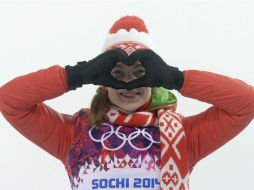 Darya Domracheva hizo que su país se estrenara en el medallero. EFE /