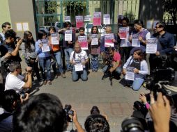 Periodistas realizaron una en protesta por el secuestro del fotorreportero Gregorio Jiménez. ARCHIVO /