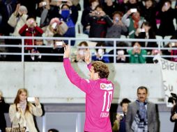 El gran goleador de la 'Celeste' fue aceptado como ídolo desde su llegada. AP /