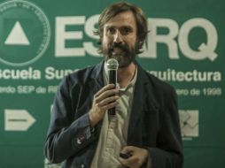 Rodrigo Díaz González ofreció la conferencia 'La reforma urbana se  pedalea'.  /