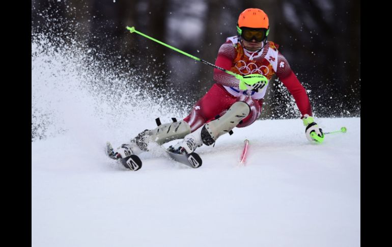 El alemán, Sandro Viletta, ganador del oro en pruba de super combinado. AFP /